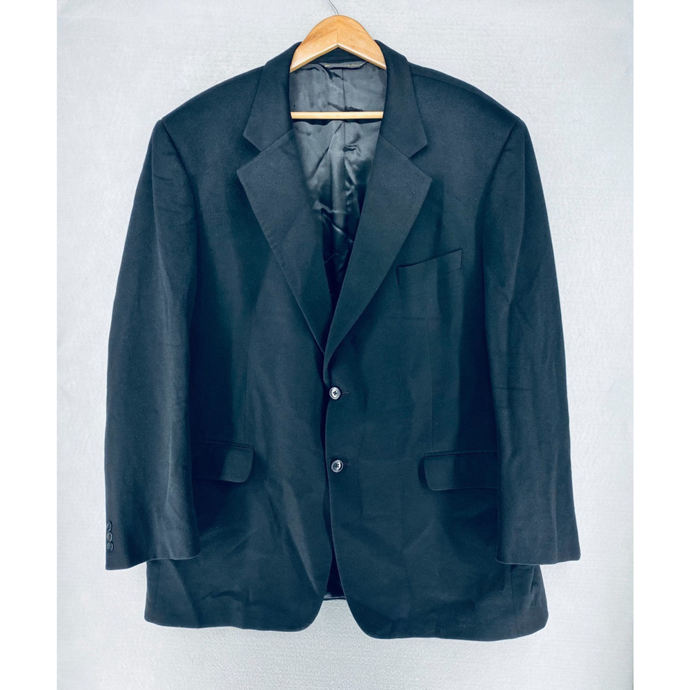 Jack Victor x Loro Piana Cashmere Blazer Mens 50L Black Sport Coat Jacket